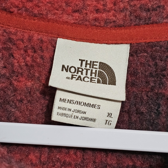The North Face Sweatshirt Men’s XL Red Plaid Pullover Outdoor Winter Hiking Zip - Picture 5 of 7
